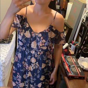 Blue floral summer dress